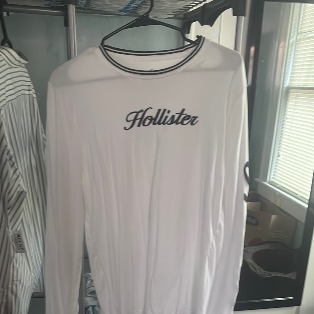 Hollister White Long Sleeve Shirt